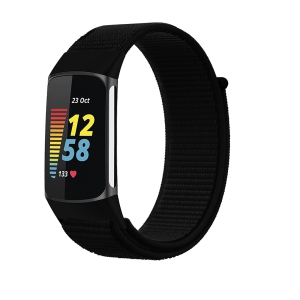 navor Compatible with Fitbit Charge 5 Adjustable Band, Nylon Loop Replacement Strap Wristband for Men & Women