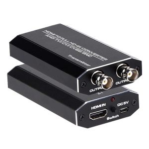 NIERBO HDMI to AHD Converter, HDMI to AHD Adapter with AHD Loop out 500M Repeater for HD CCTV Outdoor Home Security Surveillance IP Camera System AHD DVR NVR Video Recorder