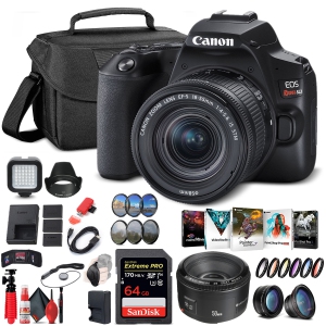 Canon EOS Rebel SL3 DSLR Camera with 18-55mm Lens (Black) (3453C002) Allrounder Bundle