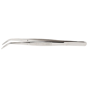 Excel Hobby Blades Corp. Tool Curved Point Tweezers - Silver (30410) Plastic Model Kit Tool