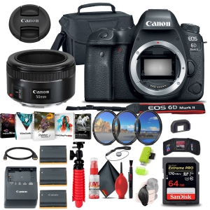 Canon EOS 6D Mark II DSLR Camera (1897C002) Ultimate Graphic Bundle