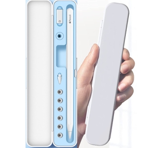 Navor Carrying Case for Apple Pencil 1st/2nd Gen - Storage Box Stand Pencil Holder Slot, and Other Pencil Accessory Slots - Compatible with iPencil Samsung Stylus Pen, Surface Pen