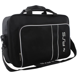 PS5 Carrying Case, Console Case for Playstation 5 and PS5 Digital Edition PS5 Games & for PS5 Controller - Black white