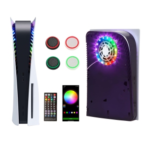 RGB LED Light Strip for PS5, BFUNCO 5050 LED Light Strip for Playstation5 Console,8 Colors 400 Effects,Music Sync,with APP a