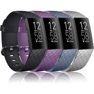 navor Bands Compatible with Fitbit Charge 4 / Charge 3 / Charge 3 SE Bands, Classic Soft Replacement Wristband Sport Strap Fitness Activity Tracker Women Men Small