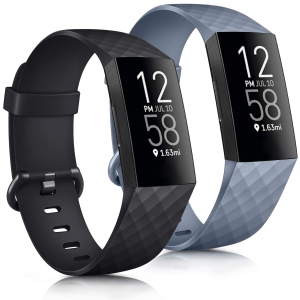 Fitbit Charge 3 Bands / Fitbit Charge 4 Bands, Classic Sport Accessory Replacement Watch Strap Wristband Women Men Large
