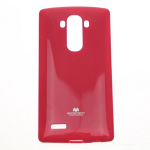 TopSave Goospery Pearl Jelly Slim Thin Rubber Case For LG G4, Hot Pink