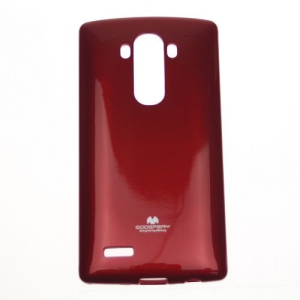 TopSave Goospery Pearl Jelly Slim Thin Rubber Case For LG G4, Red