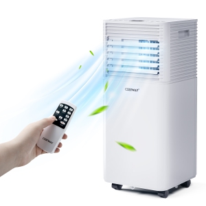 Costway 3-in-1 Portable Air Conditioner - 10000 BTU (350 sq ft Coverage) - 65dB, Window Kit, Remote - White