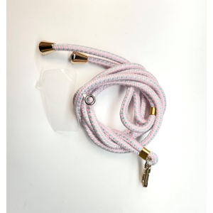 TopSave Universal Crossbody or Neck Cell Phone Lanyards with Pad,Adjustable Shoulder Neck Straps, Pink Mix Teal