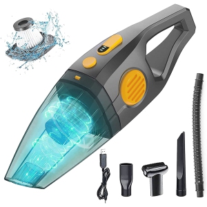 NIERBO Upgrade Cordless Bagless Wet/Dry Handheld Vacuum for Car & Pet Hair with 12000-14000Pa, Power Display, 30-40 min Runtime