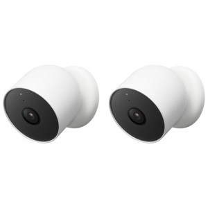 Google - Nest Cam - Wire-Free - Indoor/Outdoor - Security Camera - Weatherproof - Battery Included - 2 Pack - White