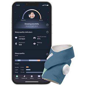Owlet Dream Sock Moniteur de Bébé Portable (BM06N67MCJ) - Bleu Nuit