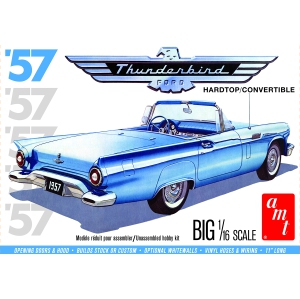 '57 Ford Thunderbird Hardtop/Convertible (AMT1206) 1:16 Scale Car Plastic Model Kit