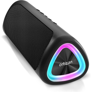 Bluetooth Speaker, Portable Speaker, IPX7 Waterproof Bluetooth Speaker with LED Lights, Outdoor Speaker 24W Loud Stereo Sound, Hi-Quality Sound, 30H Playtime, Dual Pairing