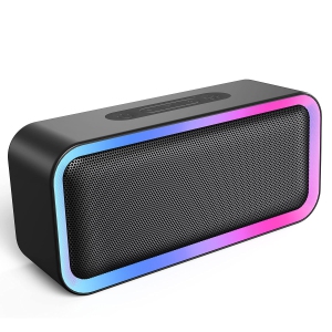 Portable Bluetooth Speaker, IPX5 Waterproof Bluetooth Speaker with RGB Lights, Wireless Speaker with 18H Playtime & Hi-Fi Loud Stereo Sound
