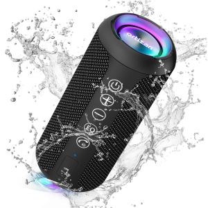 Ortizan Portable Bluetooth Speaker, IPX7 Waterproof Wireless Speaker with 24W Loud Stereo Sound, Outdoor Speakers with Bluet
