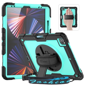 Timecity Kids Case for iPad Pro 12.9 2021/2020/2018, Full-Body Shockproof Protective Case with Screen Protector, 360° Rotati