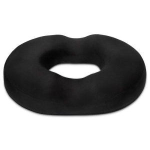 Therapeutic Memory Foam Pillow, Ergonomic Donut Cushion for Tailbone Pelvic  Hip Pain Relief Recovery (Black) 