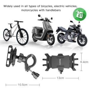 Yesido C66| Bicycle Mobile Phone Mount Holder| Compatible with Bycycles, E bikes & Motor bikes| 2 pack