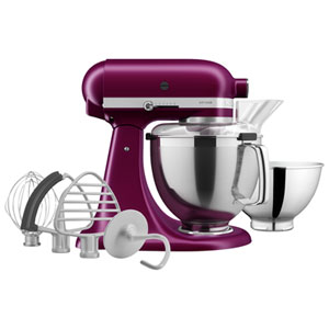 KitchenAid Artisan Tilt-Head Stand Mixer with Premium Accessory Pack - 5Qt - 325-Watt - Beetroot