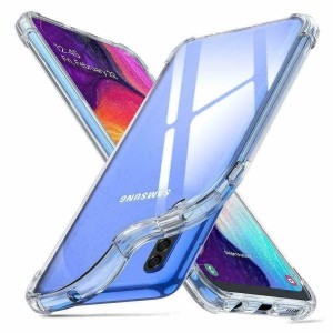 Samsung Galaxy A50 Clear Case Shockproof Tough Gel Transparent Air Cushion Heavy Duty Phone Back Cover
