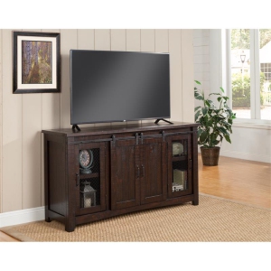 Martin Svensson Home Durango Meuble TV de 65 po en Bois Massif Fini Espresso
