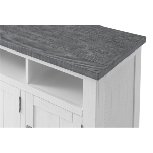Martin Svensson Home Foundry 65" TV Stand White Stain with Gray Top