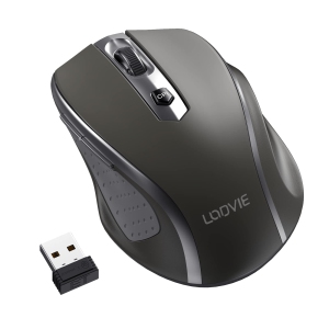 LODVIE Wireless Mouse for Laptop , 2400 DPI Wireless Computer Mouse with 6 Buttons, 2.4G Ergonomic USB Cordless Mouse, 15 Mo