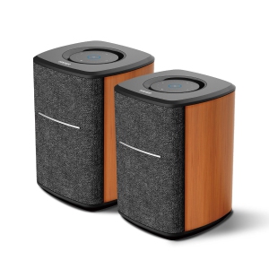 Edifier MS50A Smart Speaker with Alexa — Multi-Room Audio (2-Pack), Brown