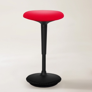 Tabouret de coqs - Chaise de base contre-balancée pour bureau debout réglable en hauteur (rouge)