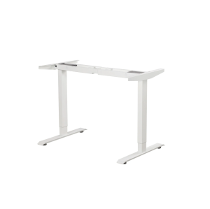 EFFYDESK Home Electric Height Adjustable Home Office Computer Standing Desk - White Frame (Frame Only/No Tabletop)