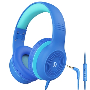 VotYoung Kids Headphones with Microphone for School, Wired Headphones Over Ear with 85/94dB Volume Limit, Girls Boys Headpho