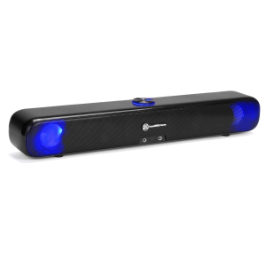 GOgroove Computer Speaker LED Sound Bar - SonaVERSE Sense USB Powered Desktop Computer Speaker for PC, Laptop with Glowing L