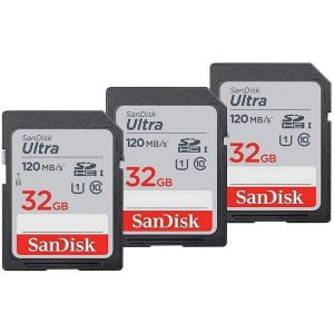 3-Pack SanDisk 32GB Ultra SDHC Memory Card - (SDSDUN4-032G-GN6IM)