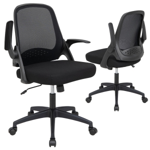 Costway Mesh Office Chair Adjustable Rolling Computer Desk Chair w/Flip-up Armrest