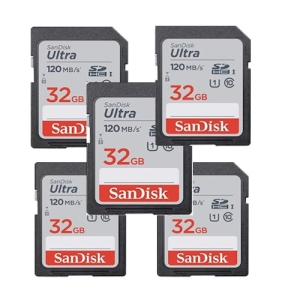 5-pack SanDisk 32GB Ultra SDHC Memory Card - (SDSDUN4-032G-GN6IN)