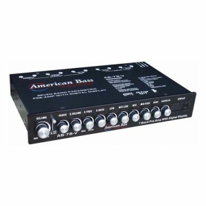 American Bass AB-7BV 7 Band Pre-Amp Equalizer w/ Digital Display