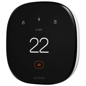 ecobee Wi-Fi Smart Thermostat Enhanced - Black