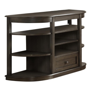 Furniture of America Osloa Transitional Wood Multi-Storage Console Table in Gray