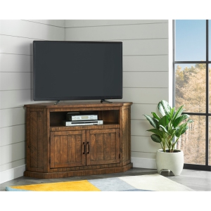 Martin Svensson Home Rustic Corner 50" Solid Wood TV Stand Natural Brown