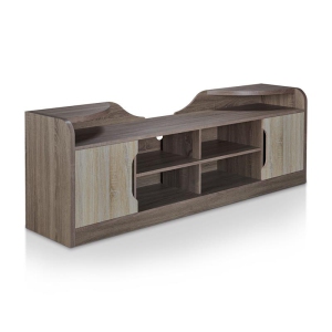 Furniture of America Bradson Rustic Wood 72-Inch TV Stand in Chestnut Brown