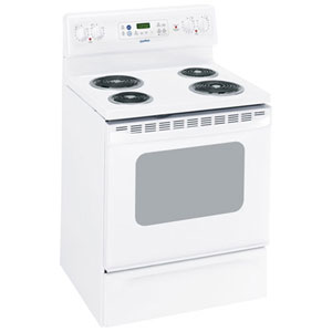 Moffat 30" 5.0 Cu. Ft. Coil Top Electric Range (MCB757DMWW) - White - Open Box - Scratch & Dent