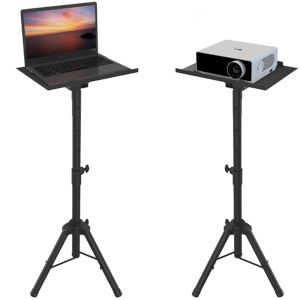 Universal Laptop Projector Tripod Stand Adjustable Height from 30"- 43.7", Foldable Laptop Floor Stand for Office Home