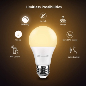 LE Lampux WiFi Smart Light Bulb A19 E26 Dimmable WiFi LED Light