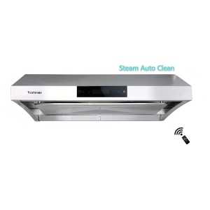 Vertrons 30" 850CFM Stainless Steel Range Hood | Pro Performance | Steam Auto Clean | Superior Perimeter Extraction Design | Touch Screen, 6 Touch Control Speeds | GU10 LED Lights