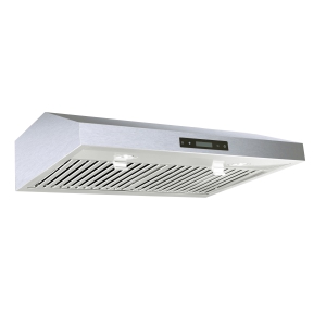 Vertrons 30" 850CFM Stainless Steel Slim Range Hood | 6 Touch Control Speeds | Baffle Filters | Auto power off function | GU10 LED Lights | Top and Rear Venting Available
