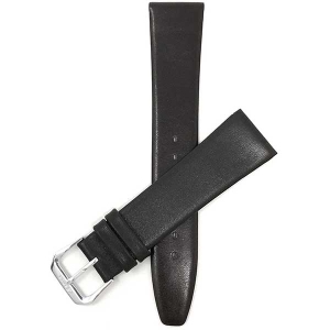 Bandini Classic Thin Leather Smart Watch Band Strap For Garmin Forerunner, Vivoactive 4 - 22mm, Brown / Silver Buckle