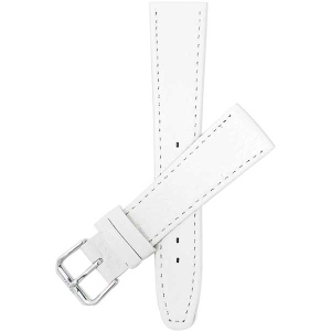 Bandini Slim Leather Buffalo Pattern Smart Watch Band Strap For Garmin Venu Sq - 20mm, White / Silver Buckle
