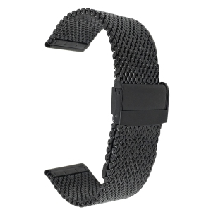 Bandini Mens Stainless Steel MIlanese Thick Mesh Smart Watch Band Strap For Garmin Venu Sq - 20mm, Black